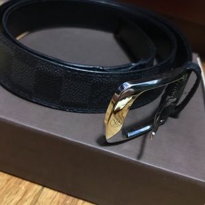 Men’s Louis Vuitton Black Monogram Belt
